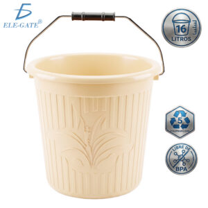 Cubeta de Plástico PP5 Libre de BPA 16 Litros para Hogar y Almacenamiento