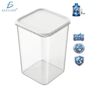 Contenedor Hermético Transparente 4 Litros para Alimentos