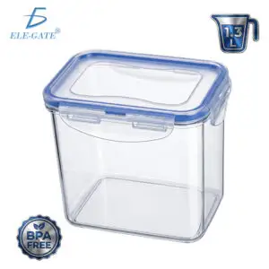 Contenedor Hermético de Plástico Transparente 1.3L para Semillas Pasta Cereales Comida y Cocina