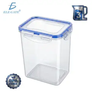 Contenedor Hermético de Plástico Transparente 3L para para Semillas Pasta Cereales Comida y Cocina