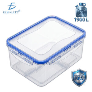 Recipiente Hermetico Rectangular para Alimentos 1.9L para Ensaladas Lunch Meal Prep Oficina y Cocina