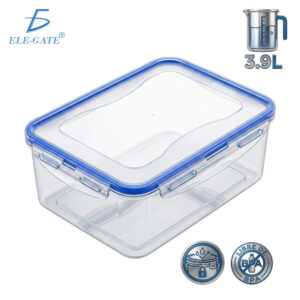 Tupper Hermético 3.9L con 4 Seguros Antiderrames para Microondas y Refrigerador
