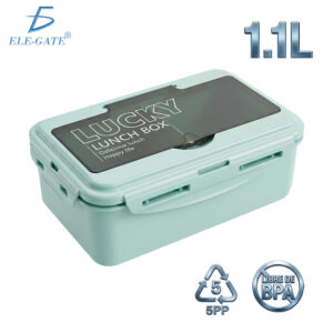 Contenedor Hermético de Plástico 1.1 L con Cubiertos Incluidos Comida y Lunch