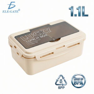 Contenedor Hermético de Plástico 1.1 L con Cubiertos Incluidos para Tenedor y Cuchara