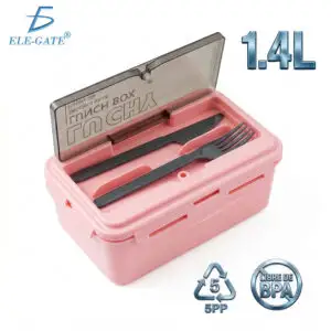Contenedor Hermético de Plástico 1.4 L con Cubiertos Incluidos Cuchara para Comida