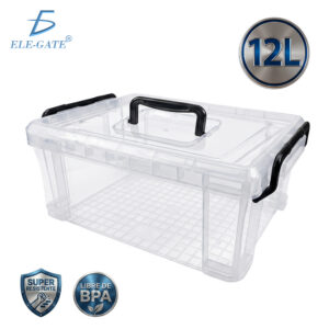 Caja Hermética 12L con Doble Sellado y Asa de Transporte | Libre de BPA | Multiusos