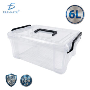 Caja Hermética 6L con Doble Sellado y Asa de Transporte | Libre de BPA | Multiusos