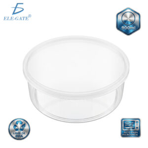 Contenedor Redondo Hermético 900 ml – Plástico Libre de BPA con Tapa Plug