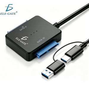 Adaptador Dual SATA a Type C USB 3.0 – Lectura Simultánea de 2 HDD/SSD