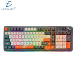 Teclado Gamer de 99 Teclas Bluetooth, 2.4 GHz y Cable USB