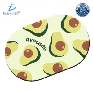 Tapete Absorbente 40 x 60 cm Diseño Aguacate, Secado Rápido para Baño, Dormitorio y Entrada