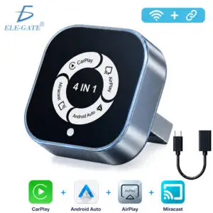 Adaptador Inalámbrico 4 en 1 para CarPlay, Android Auto, AirPlay y Miracast
