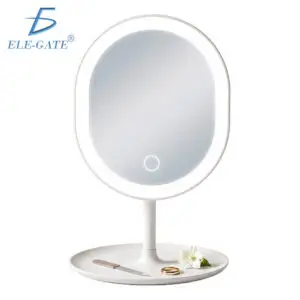 Espejo LED Redondo para Maquillaje con 3 Tonos y Control Táctil