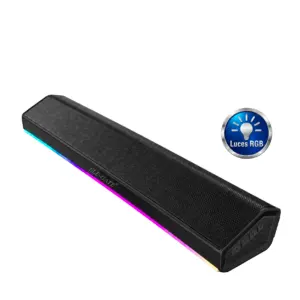 Barra de sonido Bluetooth 5.4 de 10 W con RGB, negra o blanca