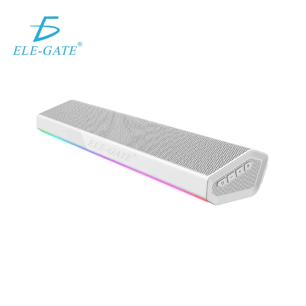 Barra de sonido Bluetooth 5.4 de 10 W con RGB, negra o blanca - Imagen 4