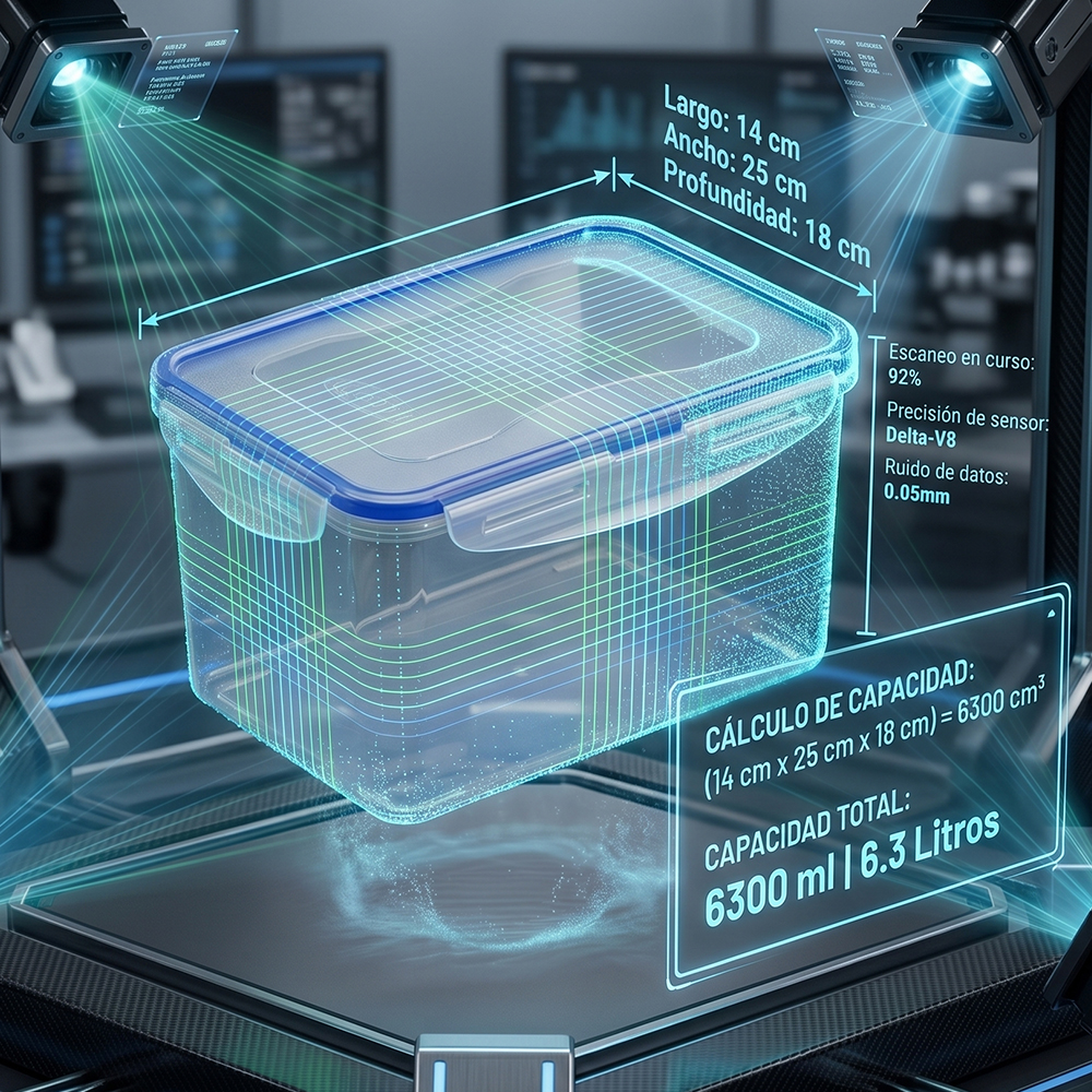 Tupper Hermético 6.3L con 4 Seguros Antiderrames para Microondas y Refrigerador - Image 4