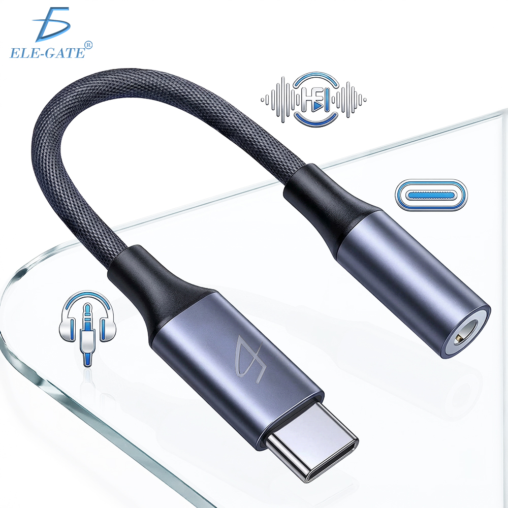 Adaptador USB-C a Jack 3.5 mm HiFi de 0.15m con Chip DAC Integrado
