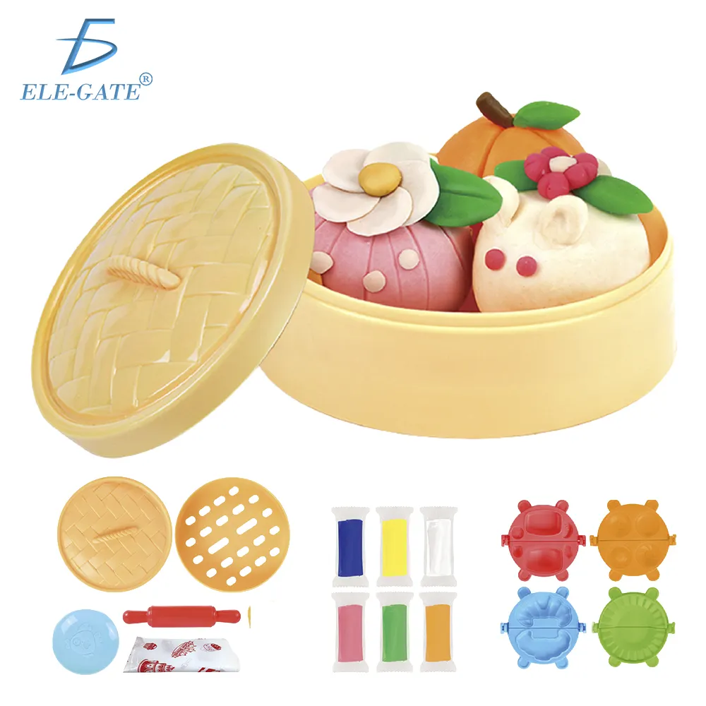 Set de Plastilina Infantil con Moldes y Vaporera de Juguete
