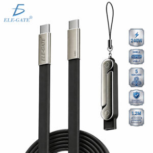 Cable USB-C a USB-C 240W con soporte desmontable 2 en 1