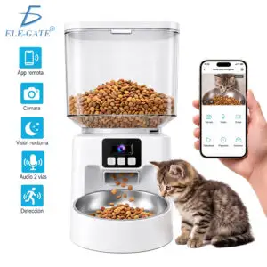 Comedero Automático con Cámara 2K y WiFi para Perros y Gatos