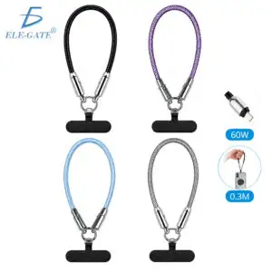 Cable de Carga con Correa de Mano 2 en 1 USB-C 60W