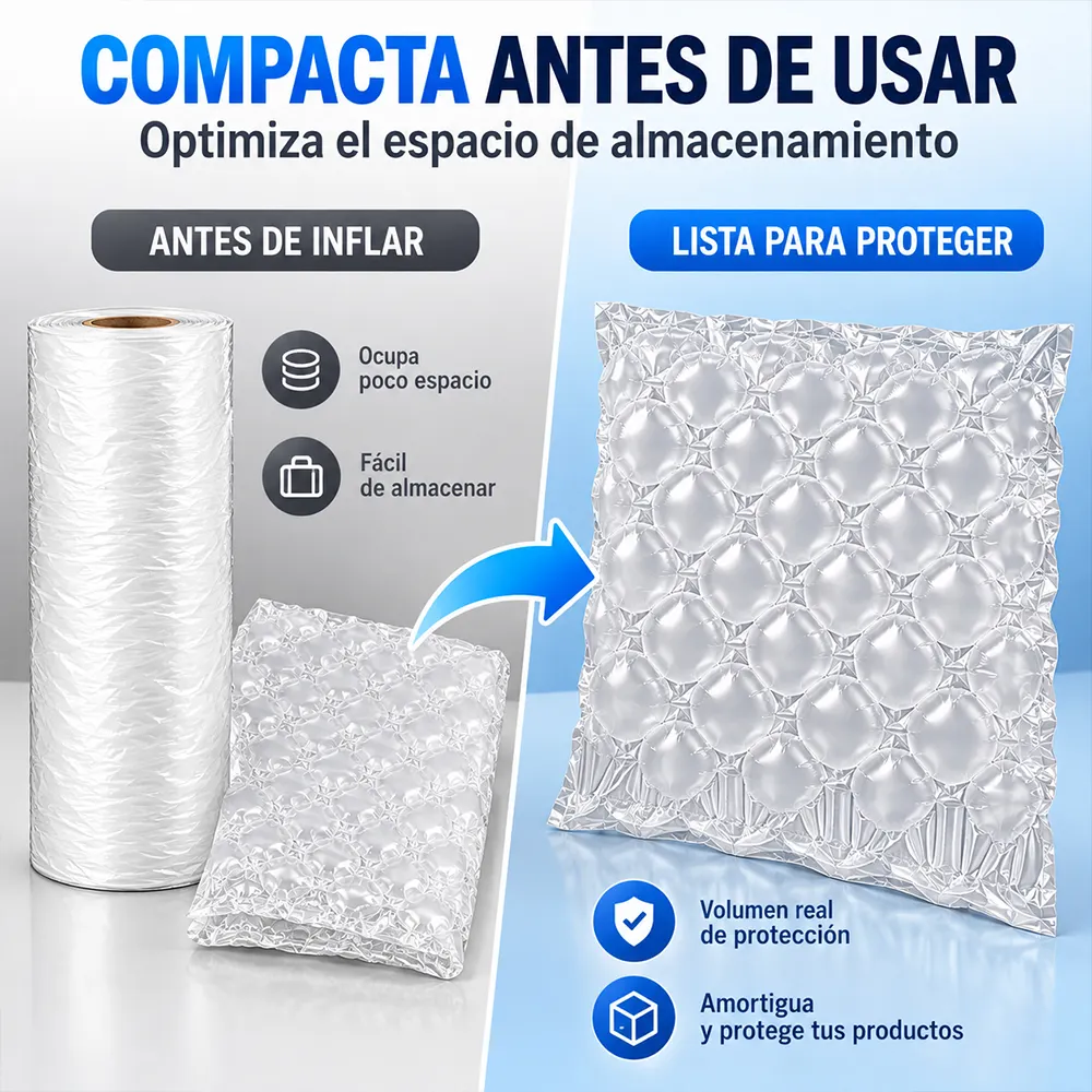 Bolsas de Burbuja Inflable de Protección 20 x 30 cm para Empaque y Envíos - Imagen 2
