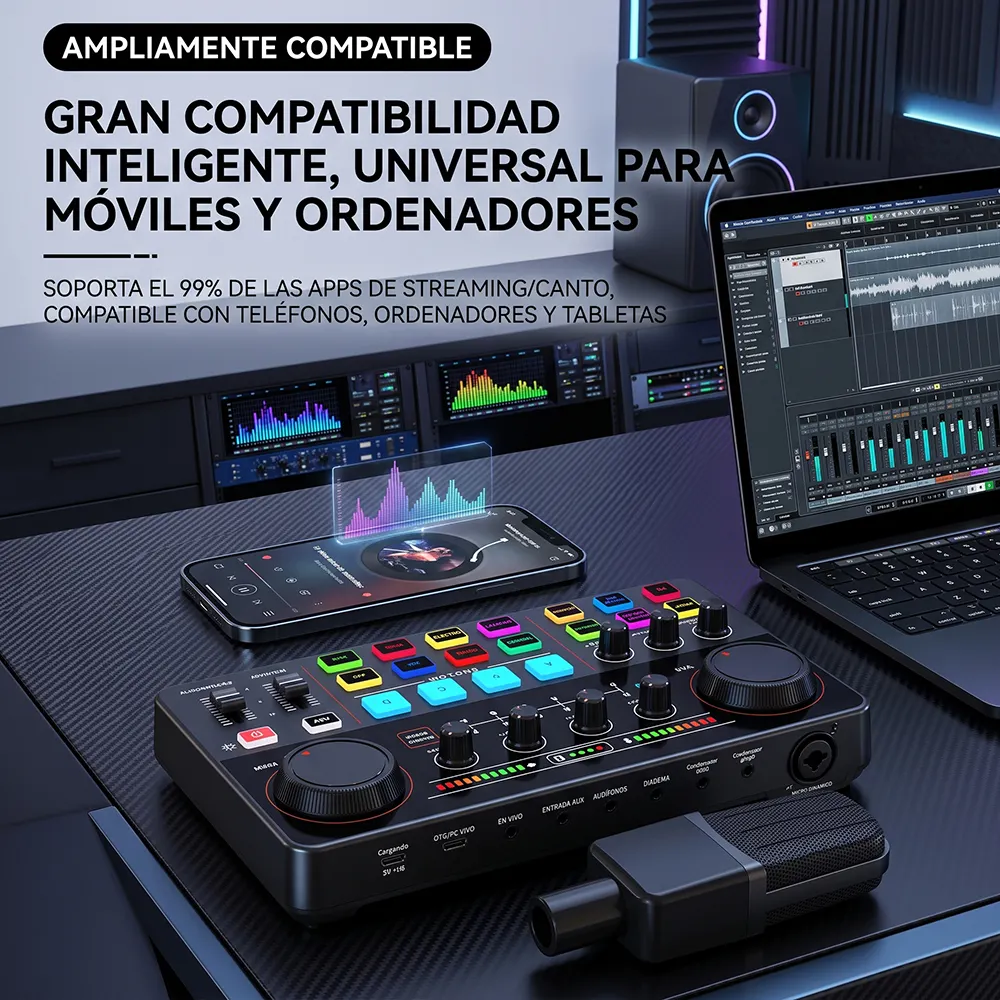 Interfaz de Audio Bluetooth con Phantom 48 V para Streaming - Imagen 4