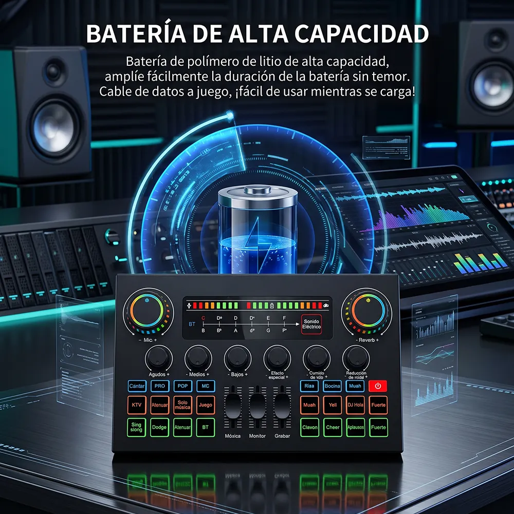Mezcladora de Audio Bluetooth con OTG USB-C para Streaming - Imagen 4