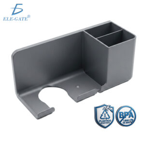 Soporte Organizador de Pared para Secadora de Cabello Gris Super Resistente