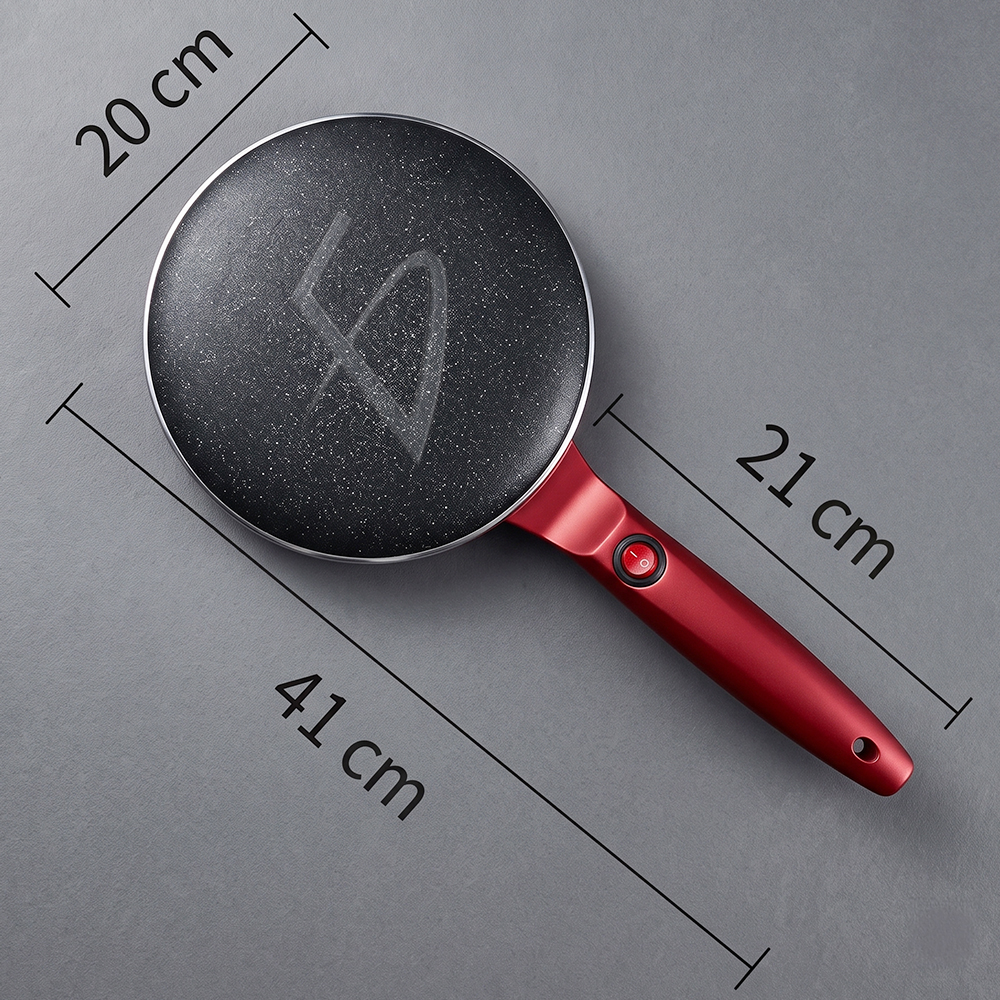 Crepera Eléctrica Antiadherente Roja – Máquina Portátil para Crepas, Panqueques y Tortillas - Image 5