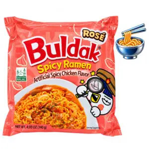 Ramen Picante Buldak Rosé, sabor a pollo, 140 g
