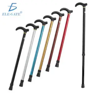 Bastón Ajustable para Caminar con Mango Ergonómico y Punta de Goma | Apoyo de Movilidad para Adultos y Adultos Mayores