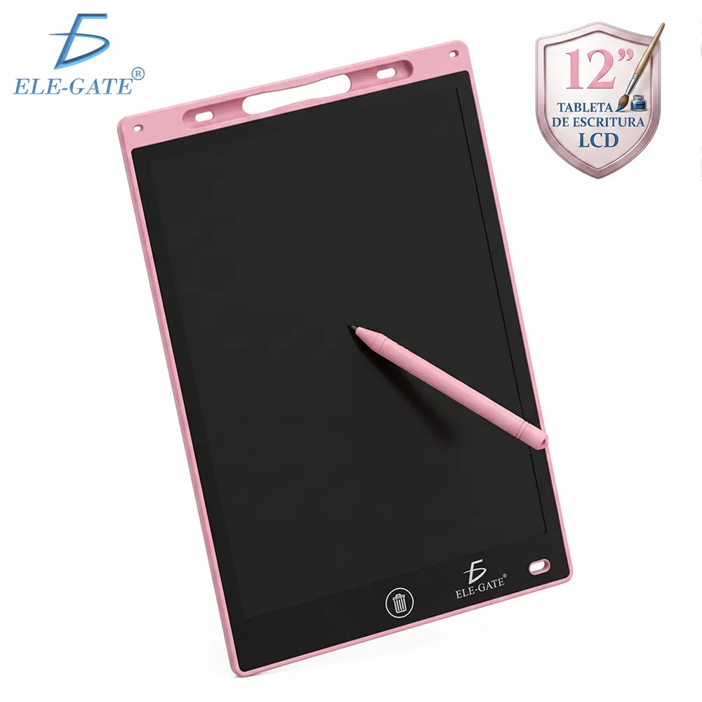 Pizarra LCD de 12” Reutilizable para Escritura y Dibujo con Borrado de un Toque
